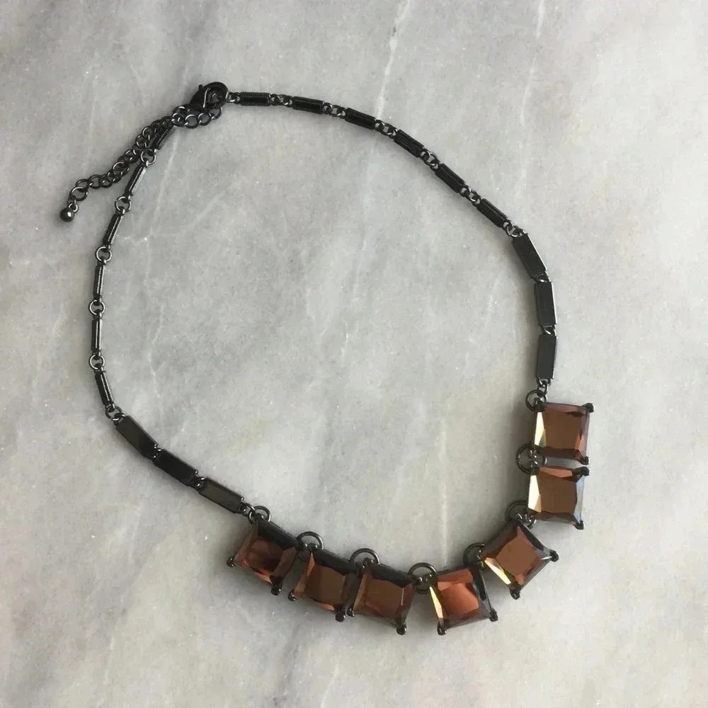 Square Gem Necklace